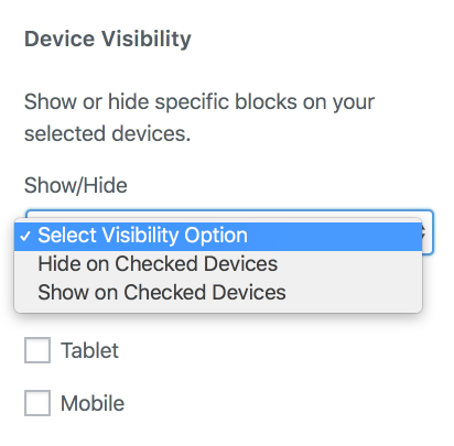 Block Device Visibility Option
