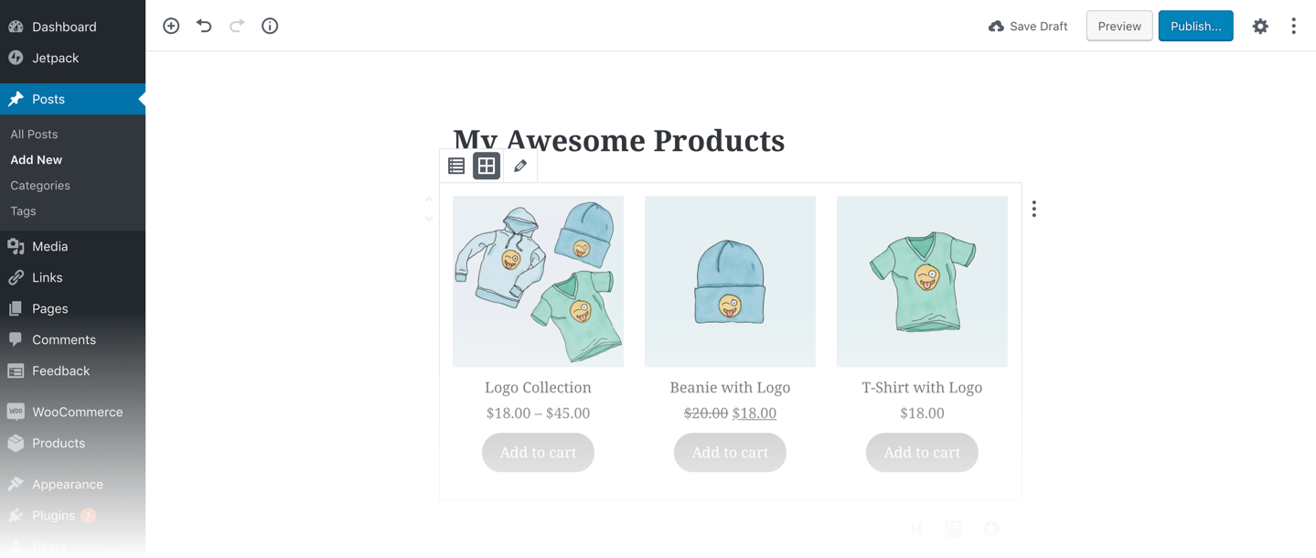 Making it easier to add WooCommerce products—with Gutenberg