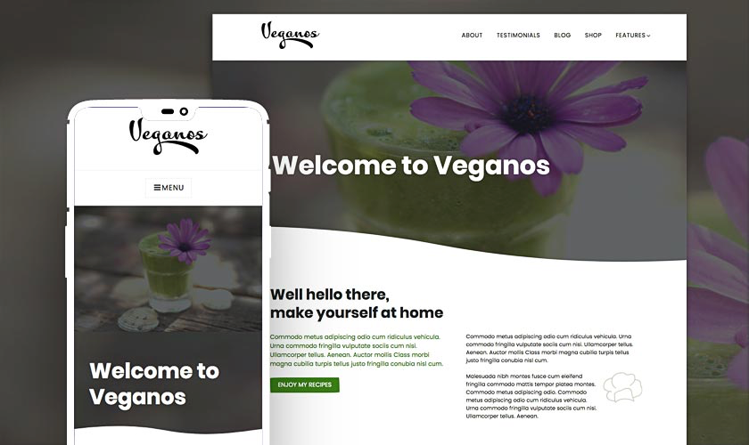 Veganos – free Gutenberg WordPress theme
