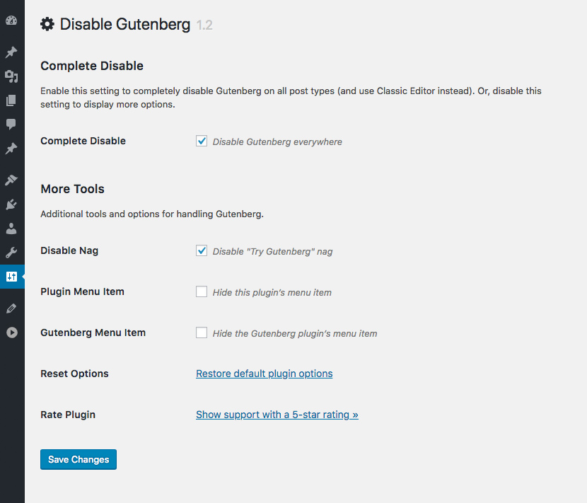 Disable Gutenberg Plugin – Disable Gutenberg Editor completely or selectively