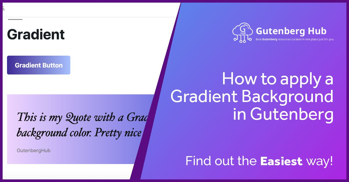 How to apply a gradient background in Gutenberg