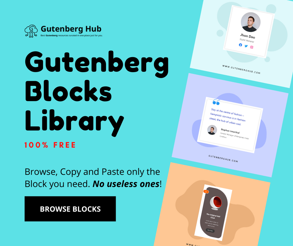 Introducing Gutenberg Blocks Library & More