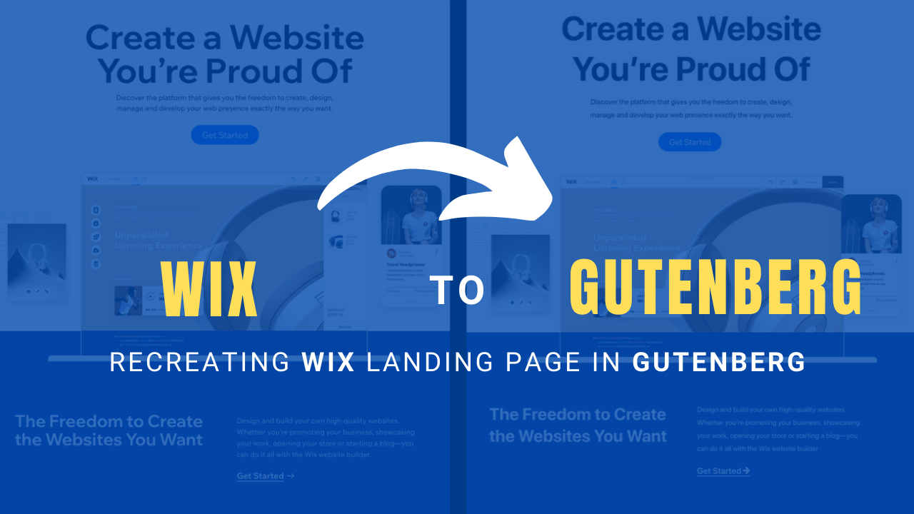 How to Recreate a Wix Website in WordPress Gutenberg Editor
