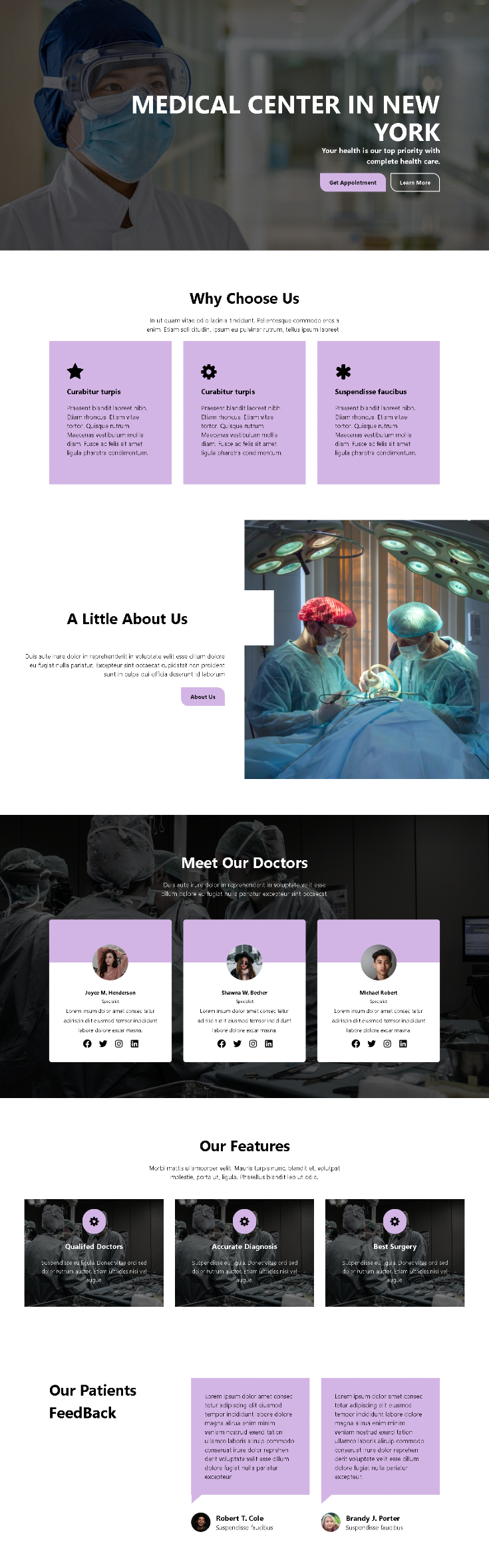 Medical 1 Gutenberg Full Page Templates, Medical Template WordPress