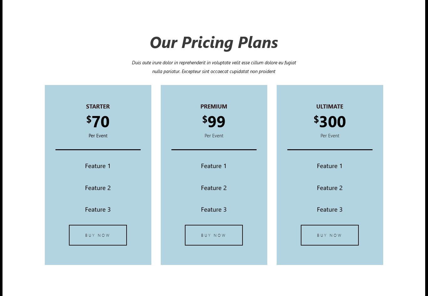 build block pricing