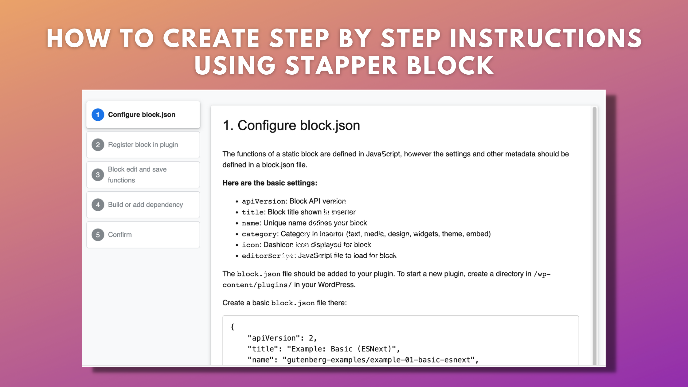 Creating Step-by-Step Instructions with the Stepper Block
